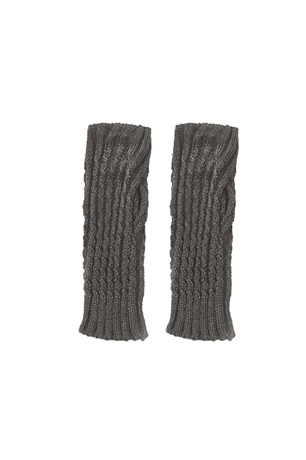 liangp Mitaines tricotées sans doigts pour femme Noir Accessoires Gants tricotés Manchettes extensibles en tricot Noir Manche