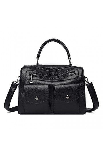 Coolives Sac à Main porté Main avec bandoulière pour Femme en Cuir PU Vintage Sacoche Rétro Sac a Main Sac à épaule élégant S