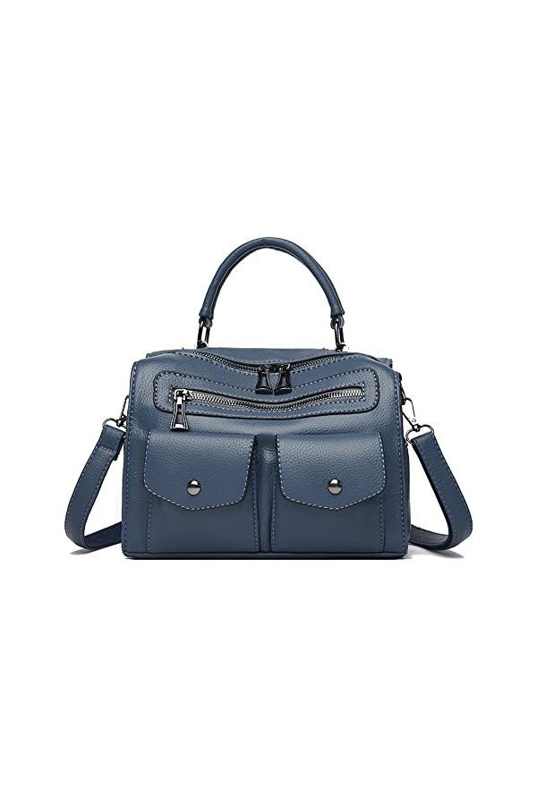 Coolives Sac à Main porté Main avec bandoulière pour Femme en Cuir PU Vintage Sacoche Rétro Sac a Main Sac à épaule élégant S