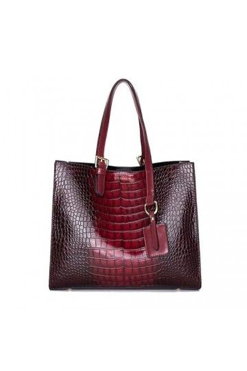 Coolives Sac à main porté main avec bandoulière avec Motif Peau de Crocodile pour Femme en Cuir PU Sacoche Sacs a main Sac à 
