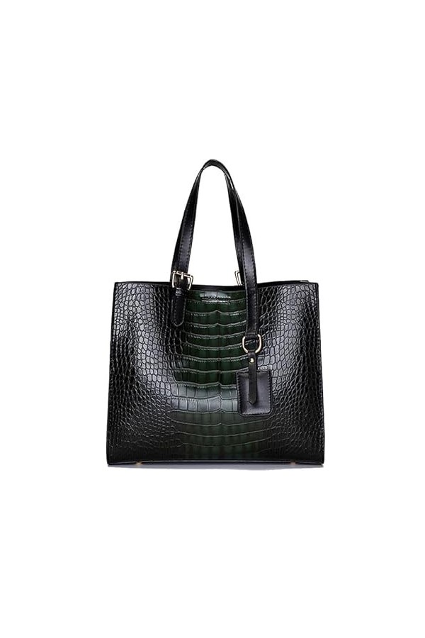 Coolives Sac à main porté main avec bandoulière avec Motif Peau de Crocodile pour Femme en Cuir PU Sacoche Sacs a main Sac à 