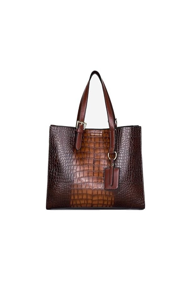 Coolives Sac à main porté main avec bandoulière avec Motif Peau de Crocodile pour Femme en Cuir PU Sacoche Sacs a main Sac à 
