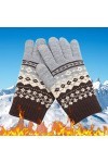 Gants épais pour adultes et femmes avec écran et mode gants mobiles pour téléphone hommes tricotés et flocons de neige dhive