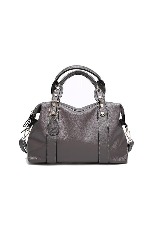 Coolives Sac à main porté main avec bandoulièr pour Femme en Cuir PU Vintage Boston Sacoche Rétro Sac a main Sac à épaule élé