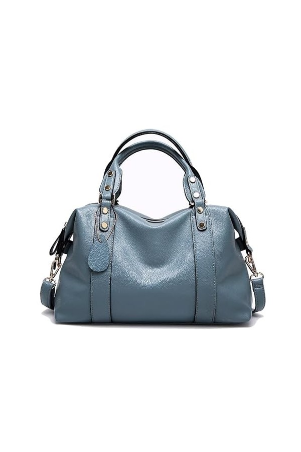 Coolives Sac à main porté main avec bandoulièr pour Femme en Cuir PU Vintage Boston Sacoche Rétro Sac a main Sac à épaule élé