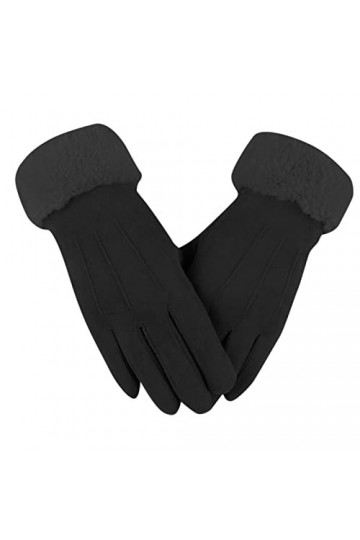 Gants moufles pour femme chauds pour la conduite, gants tricotés élastiques pour lhiver pour le froid, thermiques pour femme