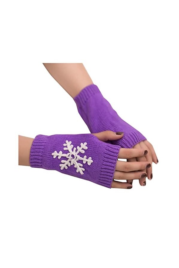 liangp Mitaines dhiver sans doigts - Accessoire de cosplay - Manches douces et chaudes - Pour femme - Hiver - Automne - Pour