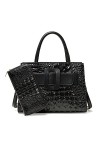 Coolives Sac à Main porté Main Set avec bandoulière avec Motif Peau de Crocodile pour Femme en Cuir PU Sacoche Ensemble Sacs 