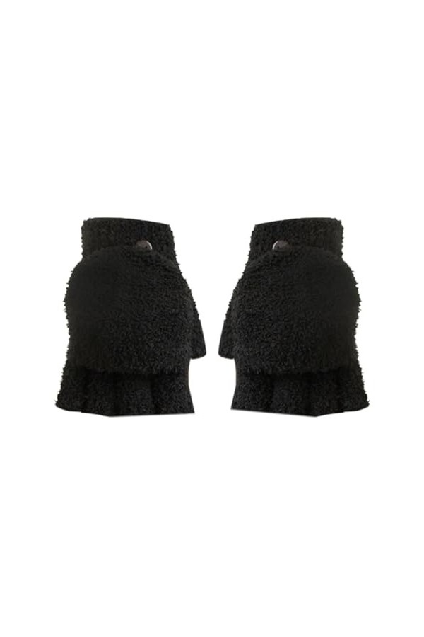 Porceosy 1 paire de moufles dhiver de haute qualité à rabat, blanc, L