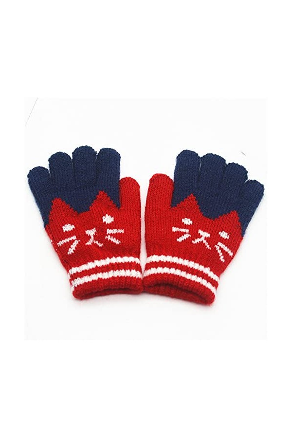 GIVBRO Gants dhiver chauds en tricot pour enfants - Pour adultes et femmes - Cadeau de Noël ou danniversaire de 4 à 10 ans