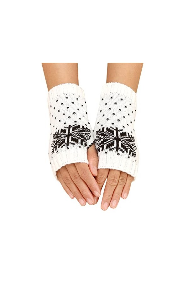 Mitaines sans doigts pour femme - Noir - Pour cosplay - Bras tricoté - Poignet noir - Longues femmes - Sans doigts - Extensib