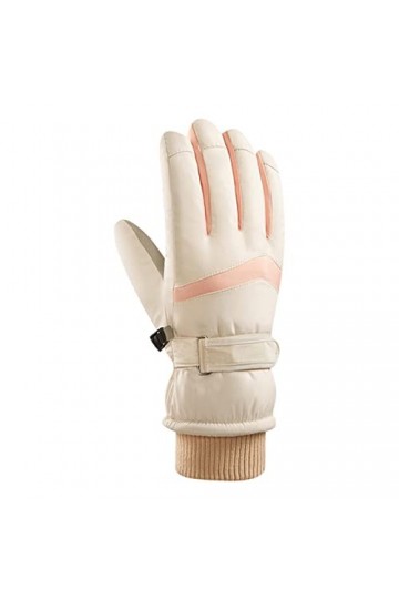 IQYU Tableau des tailles Hiver Premium Travail et Downhill Gants de Ski Mitaines en Cuir Moufles Imperméable Hommes Femmes Mo