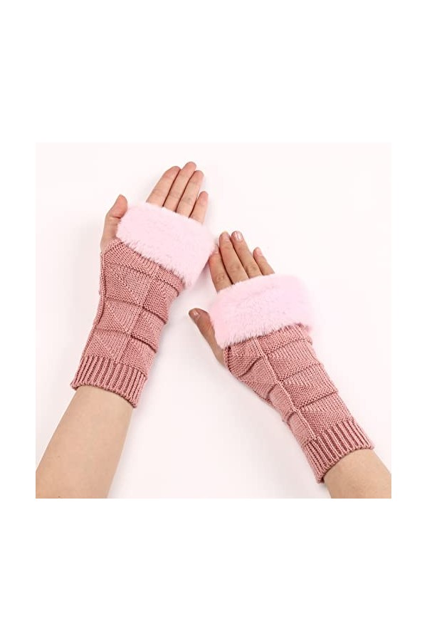 Gants dhiver pour femme - Gants chauds coupe-vent élastiques - Gants noirs pour femme - Gants thermiques pour femme - Moufle