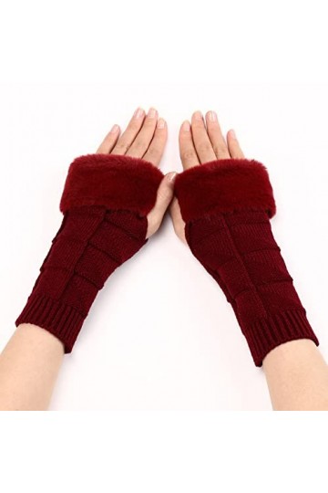 Gants dhiver pour femme - Gants chauds coupe-vent élastiques - Gants noirs pour femme - Gants thermiques pour femme - Moufle