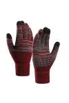 STKOOBQ Élastique – Écran thermique pour homme et femme en tricot doux – Gants dhiver moufles rose vif, taille unique 