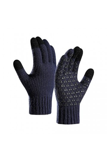 Gants mitaines pour femmes par temps froid - Gants dhiver en polaire renforcée en laine tricotée - Gants de cyclisme - Gants