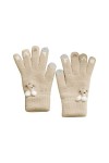 Gants mitaines avec poche pour femme - Gants dhiver tricotés chauds pour adultes - Gants déquitation à cinq doigts mignons 