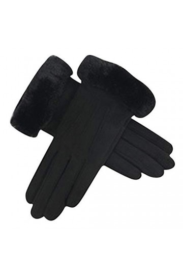 Écran Tactile Mignon Gant Hiver Anti-Dérapant Tactile Chaud Gants Sport Pour Femmes 02 Noir