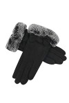 Écran Tactile Mignon Gant Hiver Anti-Dérapant Tactile Chaud Gants Sport Pour Femmes 02 Noir