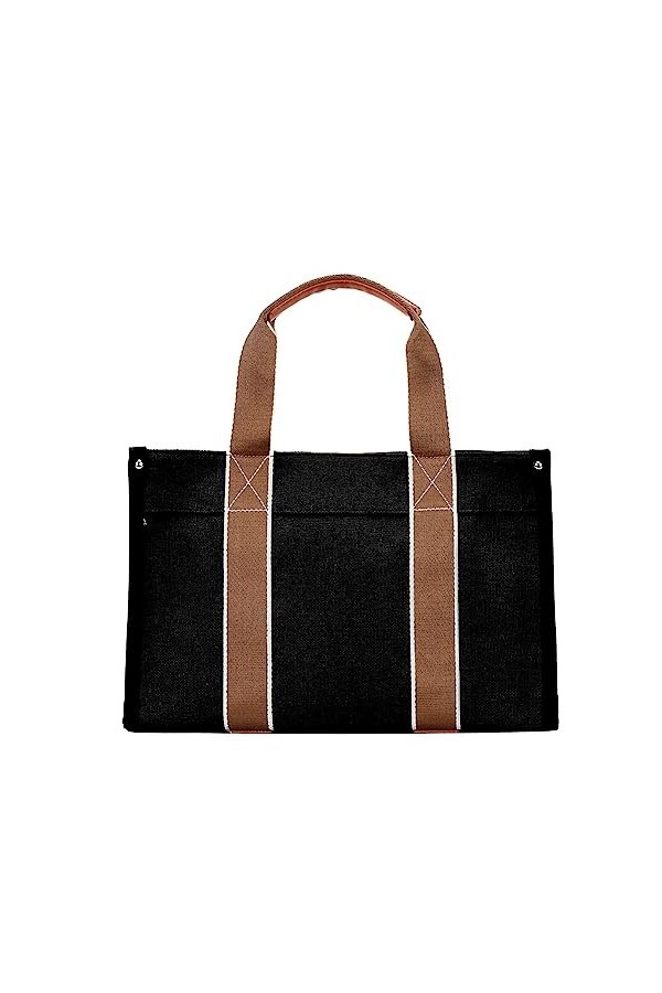 Eshow Sacs à Main porté épaule en Toile pour Femmes et Filles Sac Bandoulière Sacs Cabas Sacoche pour Loisirs Shoppings Trava