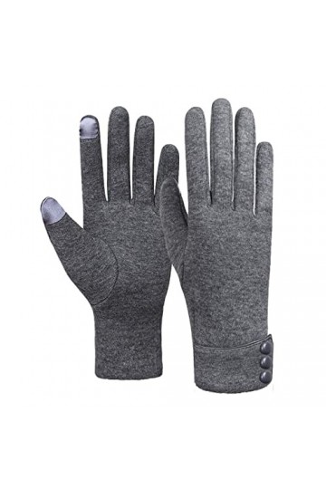 Allbestop Gants Chauds Moufles Ski Neige Gants avec Ficelle,sous Gants Chauffants Mitaines Noires Moufles Femme Gants Bonnet 