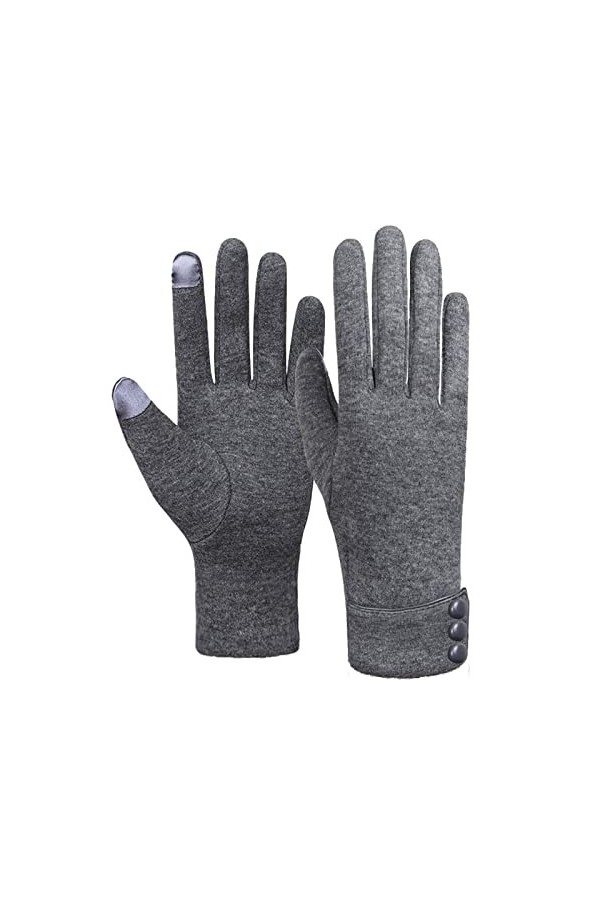 Allbestop Gants Chauds Moufles Ski Neige Gants avec Ficelle,sous Gants Chauffants Mitaines Noires Moufles Femme Gants Bonnet