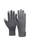 Allbestop Gants Chauds Moufles Ski Neige Gants avec Ficelle,sous Gants Chauffants Mitaines Noires Moufles Femme Gants Bonnet 