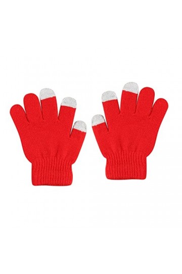 Gants tricotés pour femme - Moufles en tricot - Gants tactiles - Chaud - Coupe-vent - Pour femme - Pour le camping, la randon