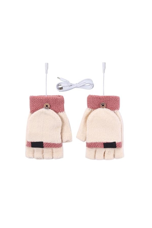 Gants dhiver en maille jacquard pour femmes tricotés plus velours épais automne et hiver chaud motif gants gants adultes g