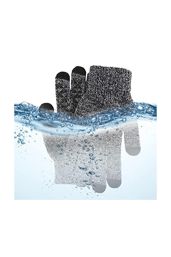 Fulenyi Gants à écran tactile, moufles dhiver pour homme et femme, moufles coupe-vent, chauffe-mains avec fonction tactile p