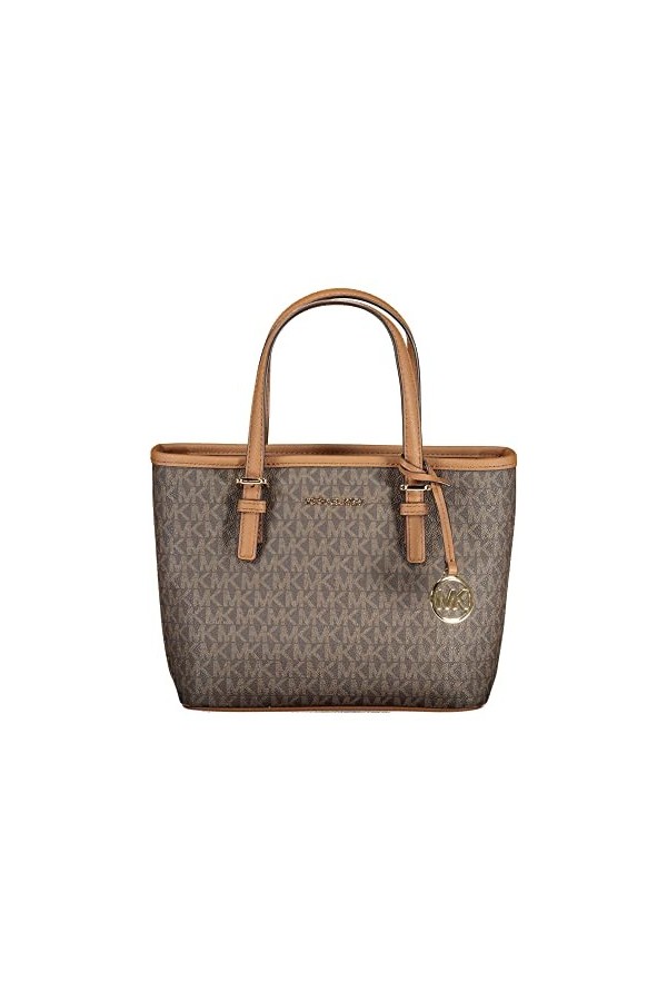 Michael Kors XS Carry All Jet Set Travel Womens Tote BLACK SIG/GOLD 