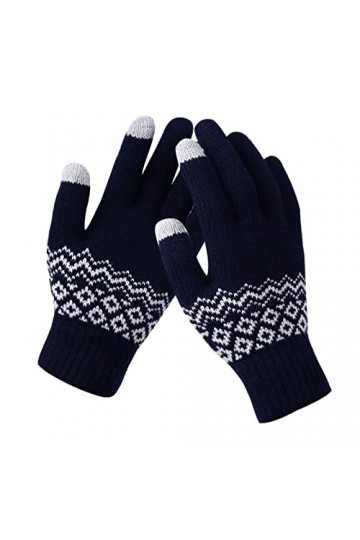 Gants thermiques chauds pour femme - Doublure thermique avec doublure en polaire chaude - Moufles en laine - Gants tricotés a