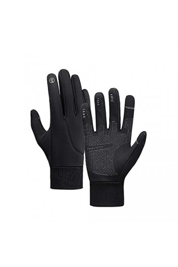 HANXIULIN Gants dhiver thermiques pour femme - Moufles dhiver - Gants tactiles - Gants de cyclisme en tricot - Gants dhive