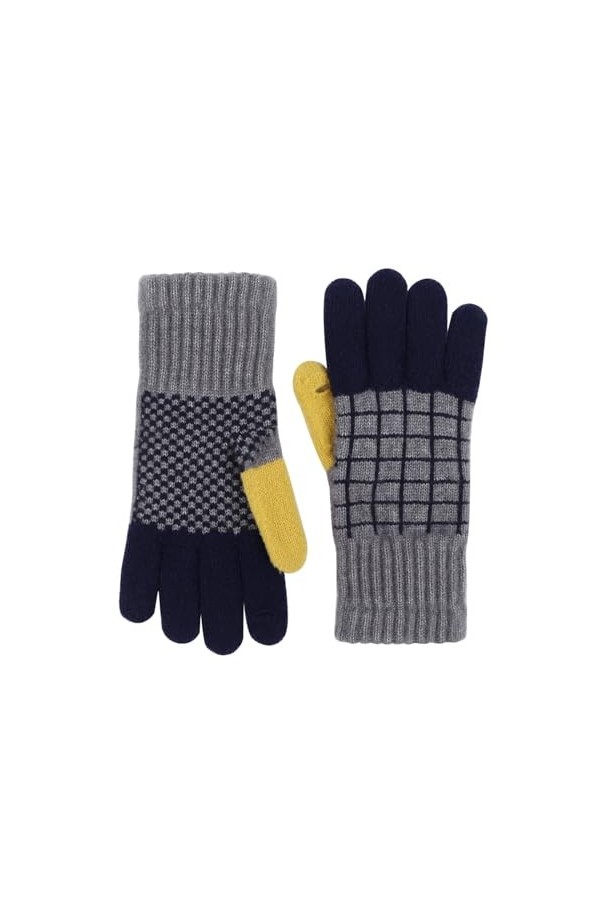 Gefomuofe Gants dhiver pour écran tactile - Gants dhiver chauds pour écran tactile - Moufles en coton - Gants dhiver trico