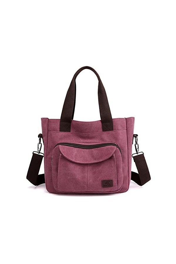 Eshow Sac à main toile Sac dépaule Sac bandoulière Sac à main Sacs portés Sacs à lépaule