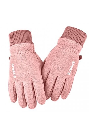 Moufles pour femme isolées par temps froid pour femme - Gants dhiver élégants - Gants tricotés chauds brodés - Gants pour fe