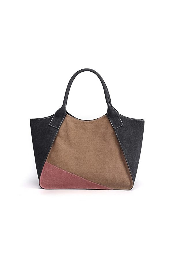 Eshow Sac à main toile Sac dépaule Sac bandoulière Sac à main Sacs portés Sacs à lépaule