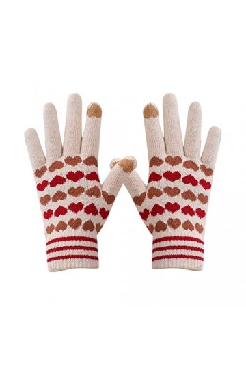 Gants tricotés chauds pour femmes et hommes, moufles dhiver pour garder au chaud, épissure imprimée, tricot, golf, équitatio