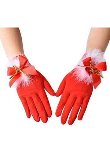 Gants mitaines convertibles pour femme Arbre de Noël Épaissie Laine Doigt ouvert Tricot Coloré Chaud Mitaines Demi-doigts Gan