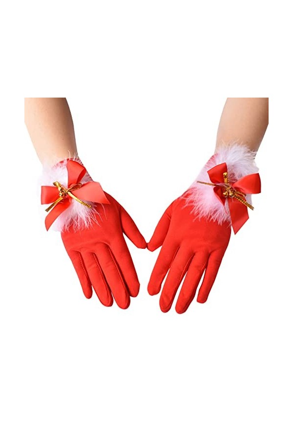 Gants mitaines convertibles pour femme Arbre de Noël Épaissie Laine Doigt ouvert Tricot Coloré Chaud Mitaines Demi-doigts Gan