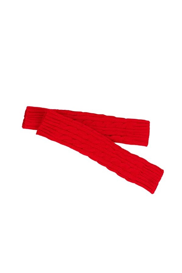 Gants dhiver chauds en tricot torsadé pour femme, mitaines en acrylique, mitaines, mitaines avec poche, b-rouge, taille uniq