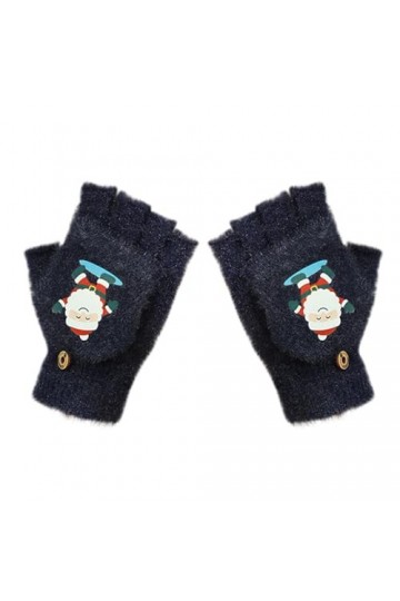 Gants dhiver en maille jacquard tricotée pour femme - Velours épais - Automne et hiver - Motif chaud gants adultes - Moufl