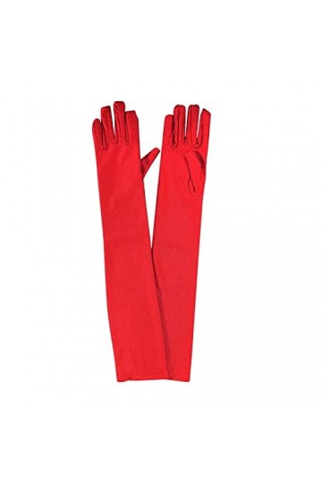 Andiker Longs Gants de Soirée, Satin Opera Elbow Gants pour Femme, Vintage Formelle Déguisements Gants Mitaines pour Mariage 