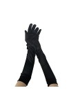 Andiker Longs Gants de Soirée, Satin Opera Elbow Gants pour Femme, Vintage Formelle Déguisements Gants Mitaines pour Mariage 