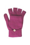 Mitaines en tricot thermique pour femme 2&nbsp;en 1&nbsp;Combo Mitaines et moufles - Marron - Taille unique