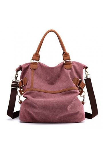 Eshow Sac à main toile Sac dépaule Sac bandoulière Sac à main Sacs portés Sacs à lépaule