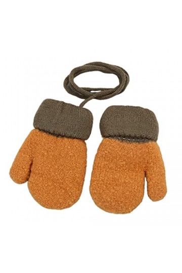 kaixinbukaixin Mitaines tricotées pour Enfants en Bas âge Gants doublés de Molleton pour Temps Froid Doublure de mitaine moll