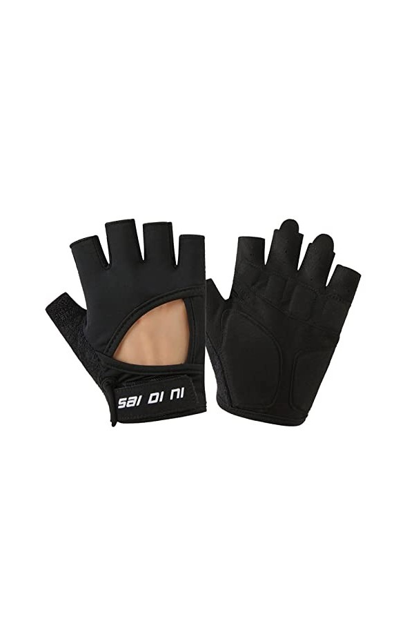 LZPCarra Écharpe Femme Tricotée Vélo de Yoga Spinning Femmes et Hommes, Demi Doigt Antidérapant, Équipement Respirant, Gants 