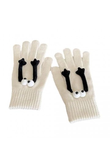 Gants tricotés magnétiques mignons à la main - Gants dhiver simples et grands gants dhiver - Moufles H9K7 - Gants de condui