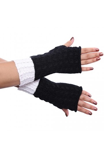 liangp Gants dhiver tricotés poignet gants dhiver taille unique gants tricotés hiver chauds femmes sans doigts Kawaii longu